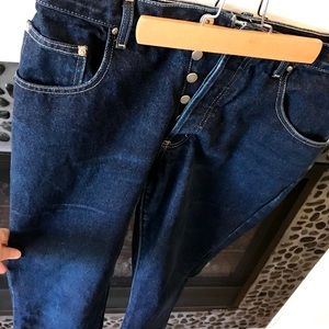 SOLD Button-fly Denim Jeans, New - size 12/14